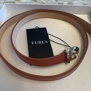 NWT Furla belt saddle colored size S